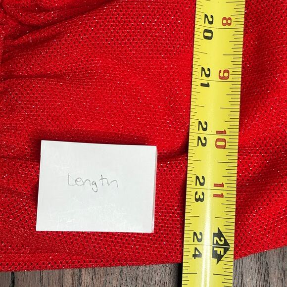 Michael Costello x Revolve Dae Soon Ruched Red Mini Dress Small - Picture 7 of 9